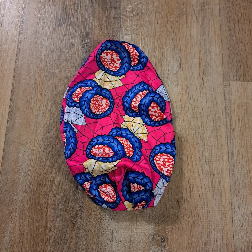 Vibrant Pre-tied Ankara Print Turban Headwrap Scarf Front Knot Bold Pattern NWOT